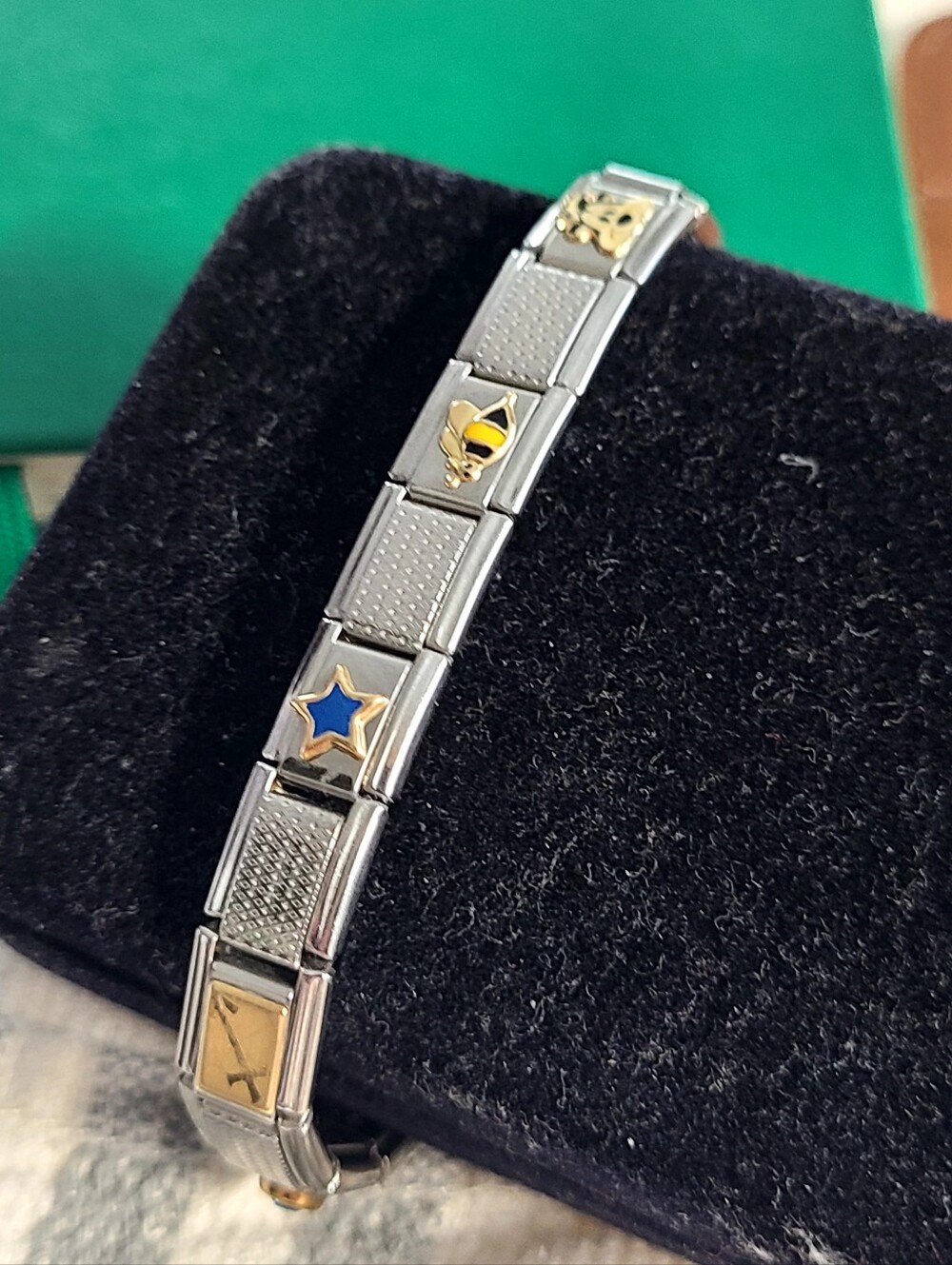Vintage Zoppini Charm Link Bracelet